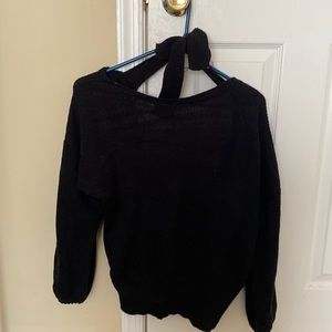 Open back sweater